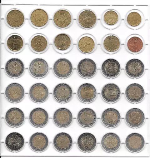 SUPPORT MONNAIES 2 EUROS — Support pratique pour numériser et organiser des pièces de 2 euros de collection.